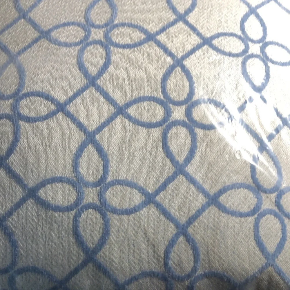 Spirograph Denim Feather Filled Decorative Throw Pillow Cushion - Read d…